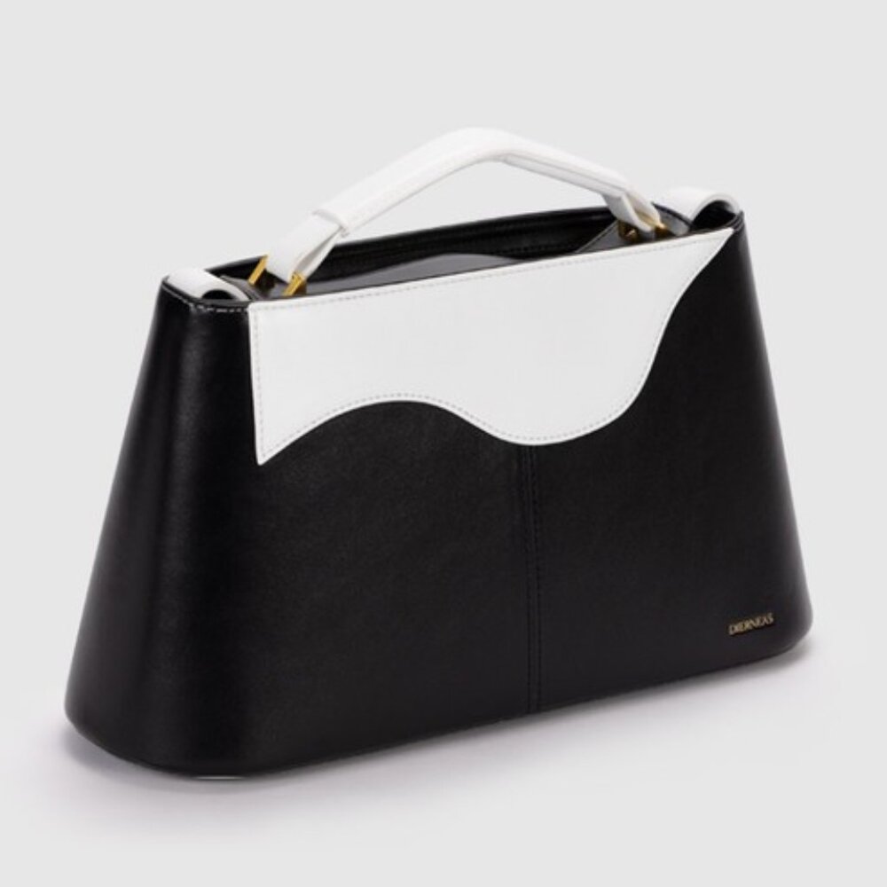 DIERNEAS, MUARE Shoulder Crossbody Top Handle Bag, BLACK & WHITE, NWT